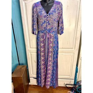 SPELL & THE GYPSY COLLECTIVE SPELL DESIGNS BOHO BLOSSOM MAXIDRESS XS WORN ONCE